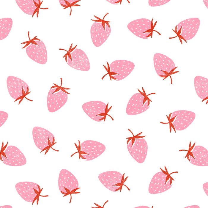Sweet Strawberries - pink and red on white Coffee Mug Gallery Image 2