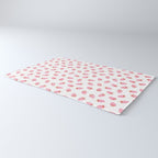 Sweet Strawberries - pink and red on white Rug Gallery Image 3
