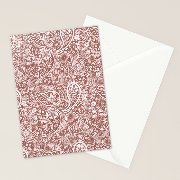 Underwater Paisley Elegance Stationery Card Gallery Image 2