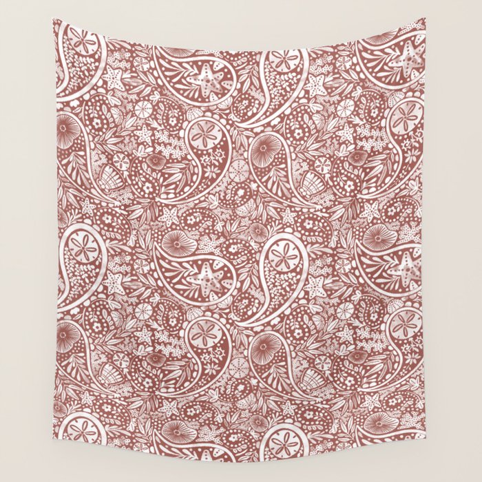Underwater Paisley Elegance Wall Tapestry Gallery Image 4