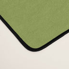 Mid Century Modern Piquet Minimalist Abstract Pattern in Olive Green and Black Desk Mat Gallery Image 4