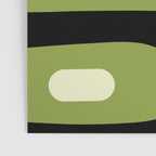 Mid Century Modern Piquet Minimalist Abstract Pattern in Olive Green and Black Poster Gallery Image 3