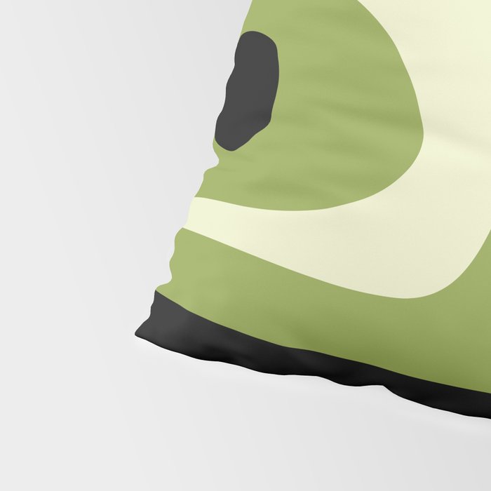 Mid Century Modern Piquet Minimalist Abstract Pattern in Olive Green and Black Pillow Sham Gallery Image 4