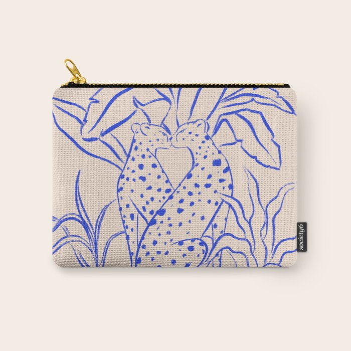 Cheetah Crush lines (cobalt) Carry All Pouch Gallery Image 1