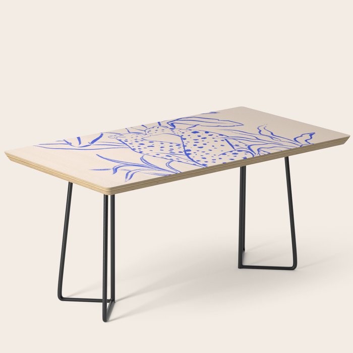 Cheetah Crush lines (cobalt) Coffee Table Gallery Image 1