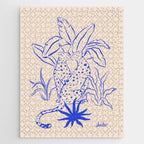 Cheetah Crush lines (cobalt) Jigsaw Puzzle Gallery Image 1