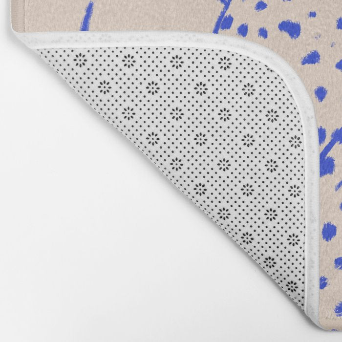 Cheetah Crush lines (cobalt) Bath Mat Gallery Image 2