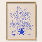 Cheetah Crush lines (cobalt) Serving Tray Gallery Image 1