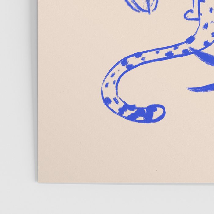 Cheetah Crush lines (cobalt) Poster Gallery Image 3
