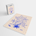 Cheetah Crush lines (cobalt) Jigsaw Puzzle Gallery Image 2