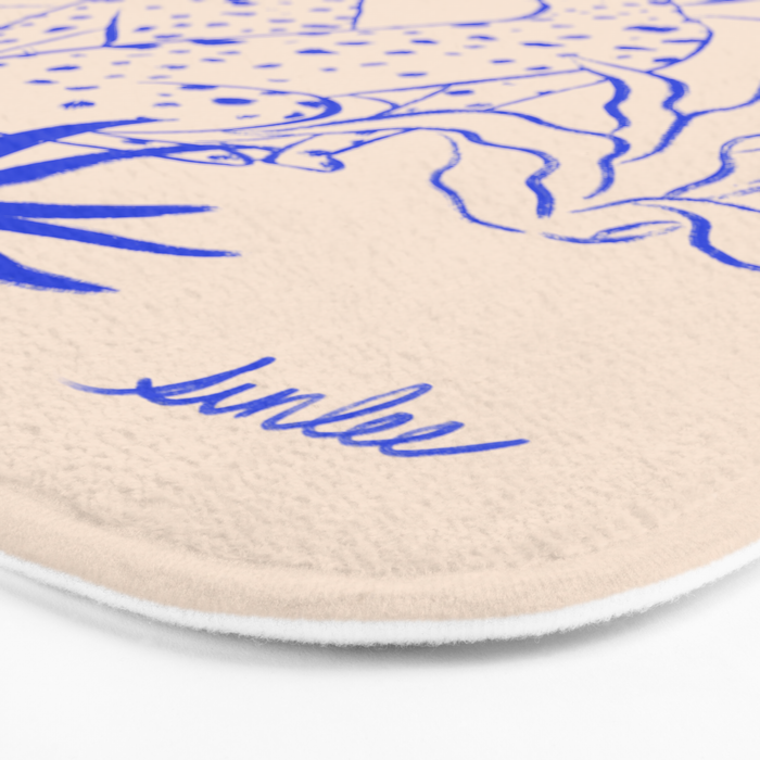 Cheetah Crush lines (cobalt) Bath Mat Gallery Image 3