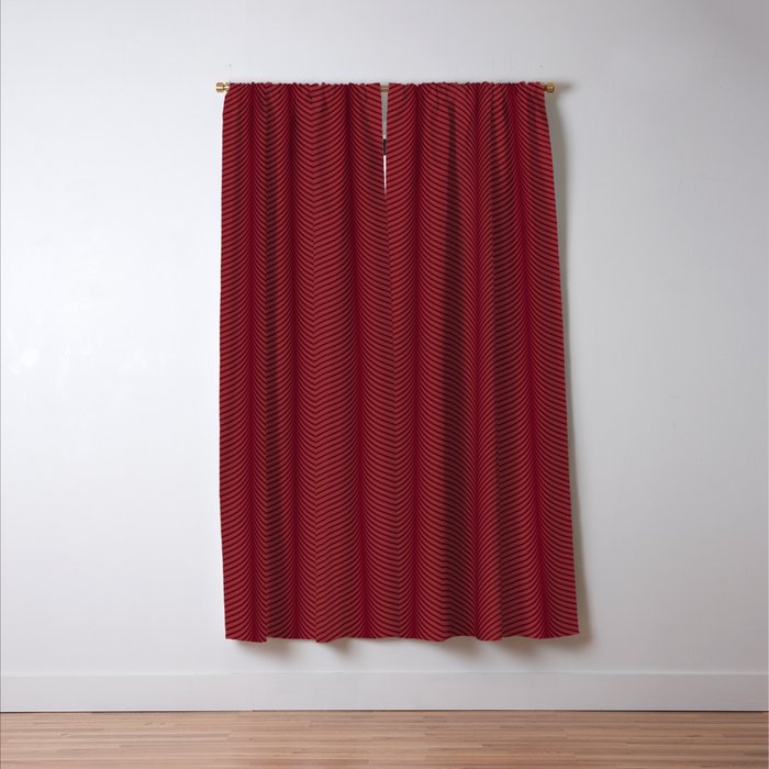 Elysian IV Ruby Red Window Curtain Gallery Image 3