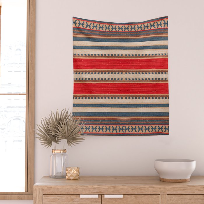 Bohemian Tapestry: Timeless Moroccan Heritage Fabrics Wall Tapestry Gallery Image 2