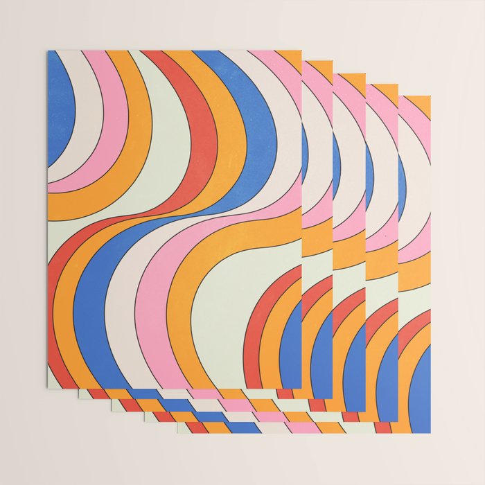 Retro Waves Wrapping Paper Gallery Image 3