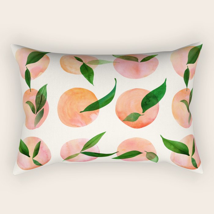 Abstract Watercolor Fruit Shapes Rectangular Pillow Gallery Image 1