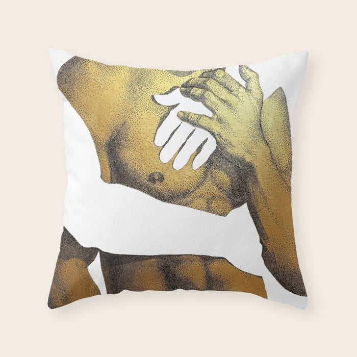 Echoes III (GOLD DOESN'T PRINT SHINY) Throw Pillow Gallery Image 6