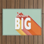 DREAM BIG - positive typography Outdoor Rug Gallery Image 1