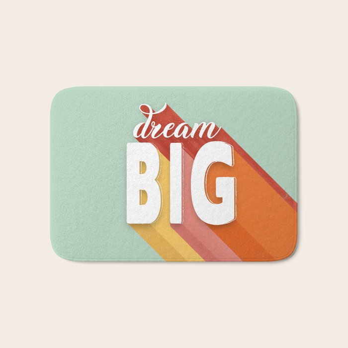DREAM BIG - positive typography Bath Mat Gallery Image 1