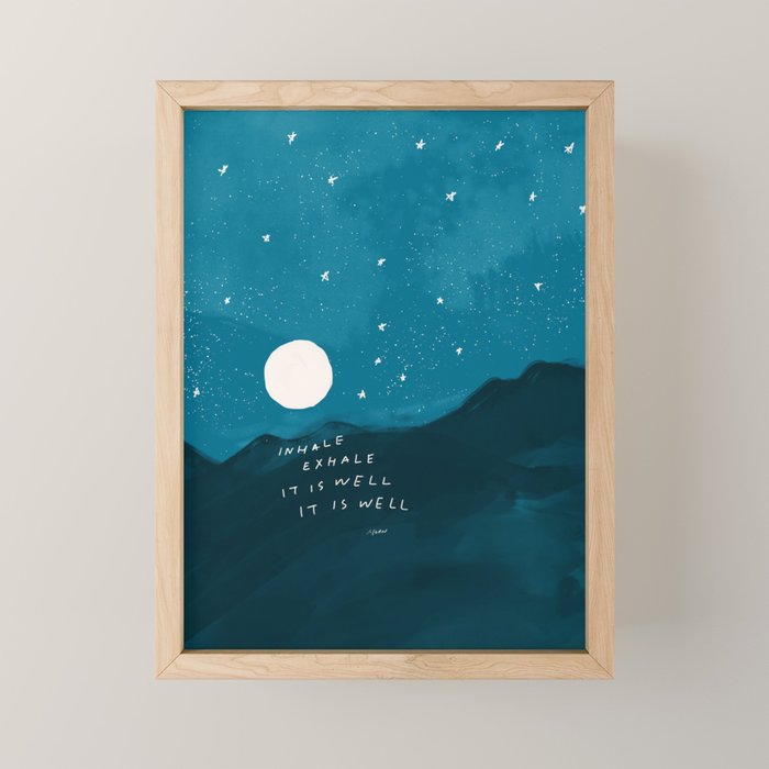 "Inhale Exhale It is Well It Is Well" Mini Art Print Gallery Image 1