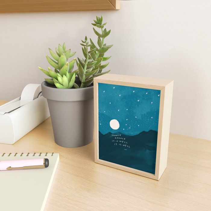"Inhale Exhale It is Well It Is Well" Mini Art Print Gallery Image 2