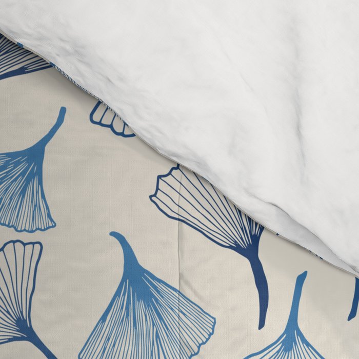 Ginko leaves blue Comforter Gallery Image 4