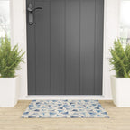Ginko leaves blue Welcome Mat Gallery Image 3