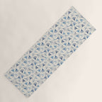 Ginko leaves blue Yoga Mat Gallery Image 1