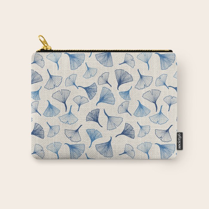 Ginko leaves blue Carry All Pouch Gallery Image 1