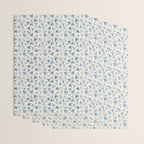 Ginko leaves blue Wrapping Paper Gallery Image 3