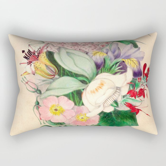 Wildflowers by Clarissa Munger Badger, 1859 (benefitting The Nature Conservancy) Rectangular Pillow Gallery Image 2