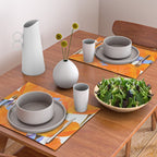 Poppies And Butterflies White Background #decor #society6 #buyart Placemat Gallery Image 2