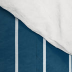 Geometric Lines in night Blue 16 (Rainbow Abstract) Comforter Gallery Image 4
