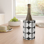Mid Century Modern Scandinavian Geometric 132 Black and White Wine Chiller Gallery Image 4