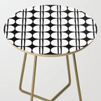 Mid Century Modern Scandinavian Geometric 132 Black and White Side Table Gallery Image 2