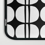 Mid Century Modern Scandinavian Geometric 132 Black and White Laptop Sleeve Gallery Image 3