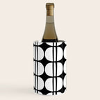 Mid Century Modern Scandinavian Geometric 132 Black and White Wine Chiller Gallery Image 3