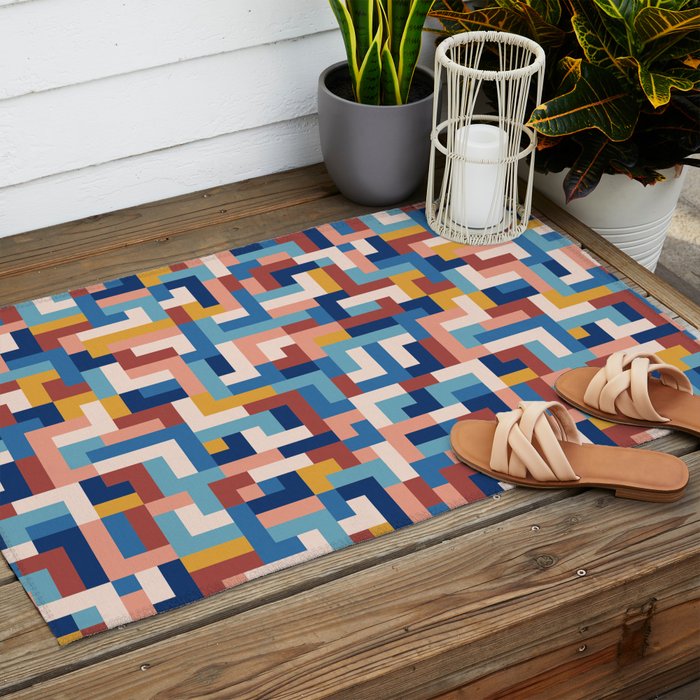 Boho M Tetris C Outdoor Rug Gallery Image 2