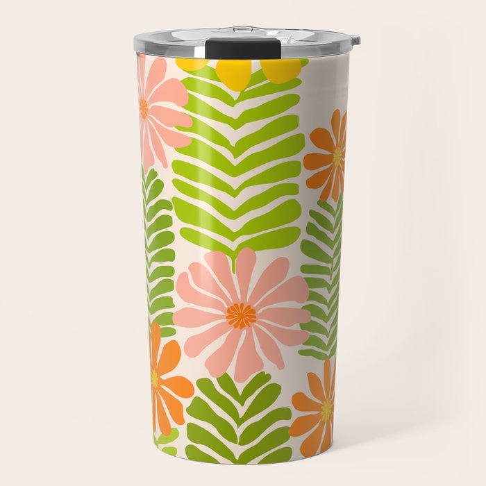 Minimalist Floral Art  Travel Mug Gallery Image 1