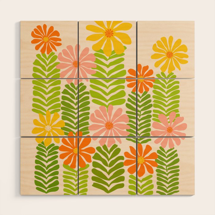 Minimalist Floral Art  Wood Wall Art Gallery Image 1