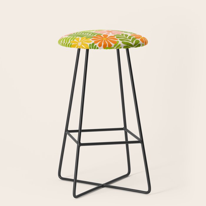 Minimalist Floral Art  Stool Gallery Image 1