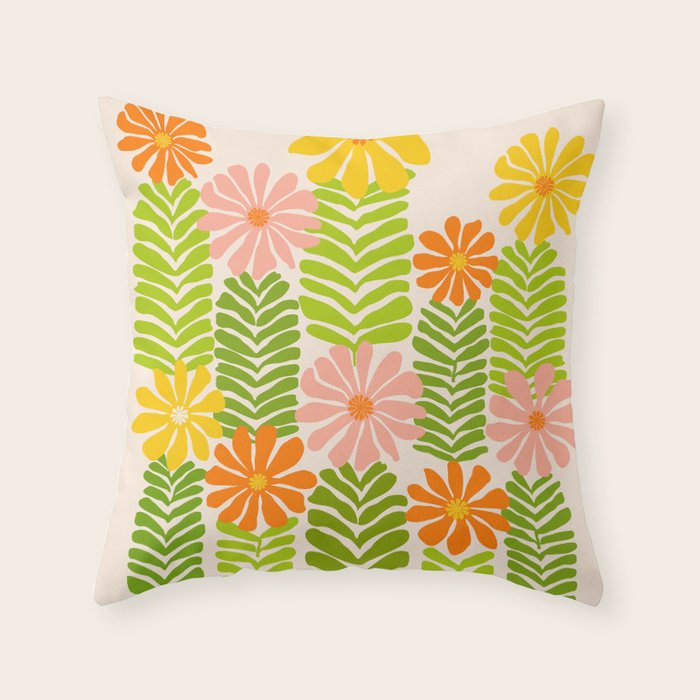 Minimalist Floral Art  Throw Pillow Gallery Image 6