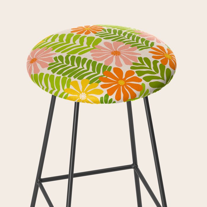 Minimalist Floral Art  Stool Gallery Image 2