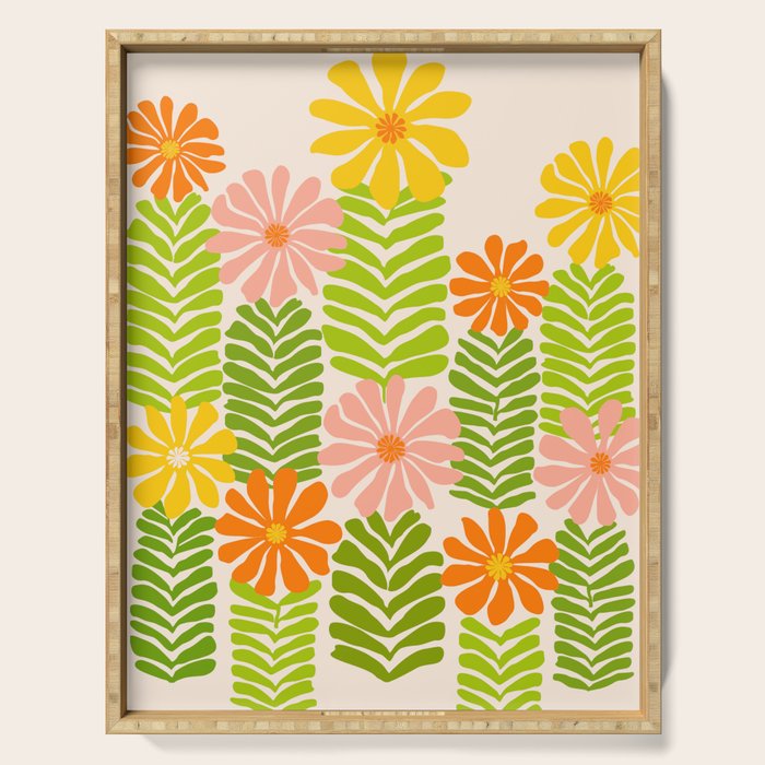 Minimalist Floral Art  Serving Tray Gallery Image 1