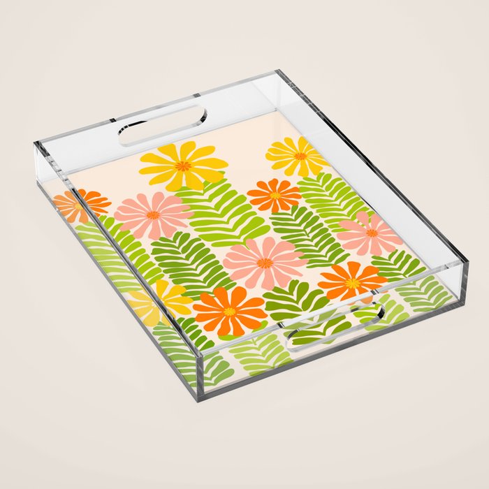 Minimalist Floral Art  Acrylic Tray Gallery Image 1