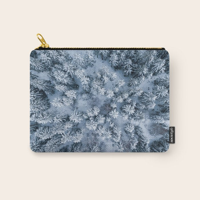 Winter Pine Forest Carry All Pouch Gallery Image 1