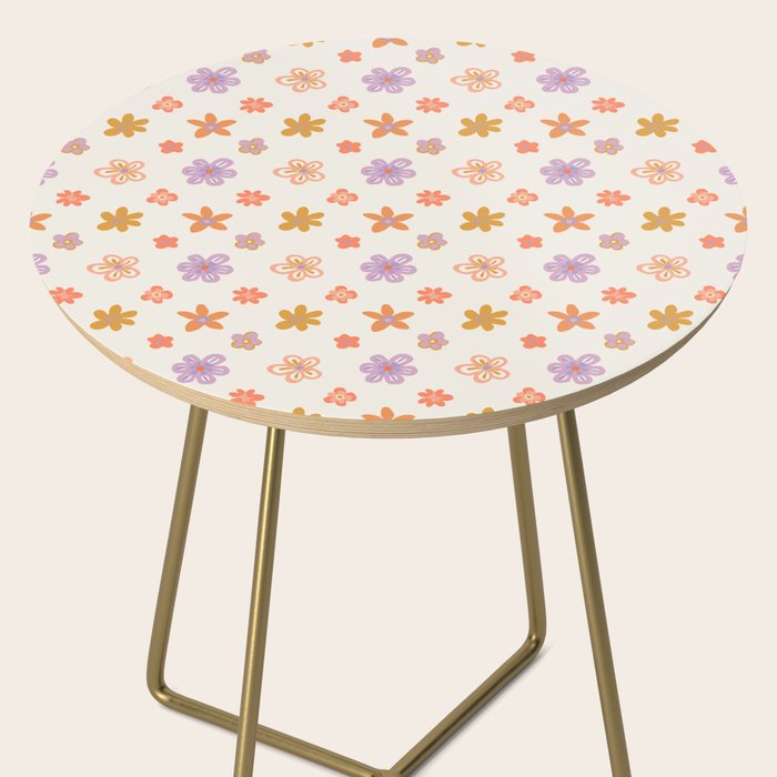 Vintage floral art pattern Side Table Gallery Image 2