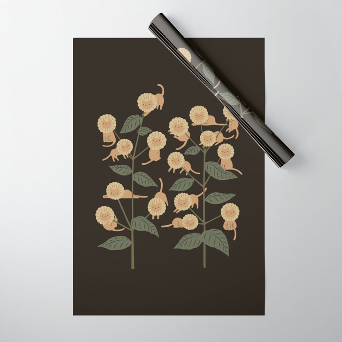 Cat and Plant 7: Catmouflage 2 Wrapping Paper Gallery Image 1