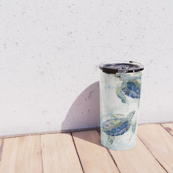 Swimming Together 2 - Sea Turtle  Travel Mug Gallery Image 4