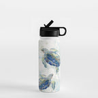 Swimming Together 2 - Sea Turtle  Water Bottle Gallery Image 1
