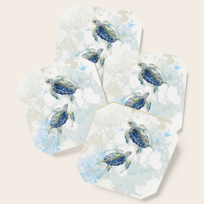 Swimming Together 2 - Sea Turtle  Coaster Gallery Image 1